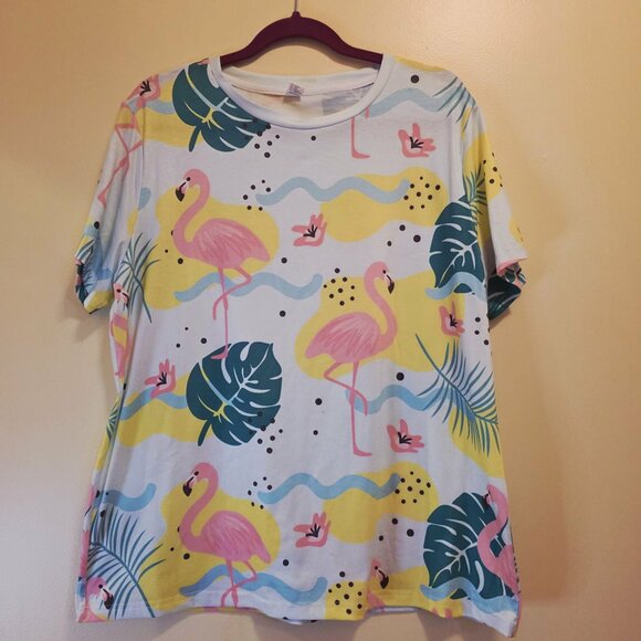 Flamingo Tropical T Shirt XL - Picture 1 of 3